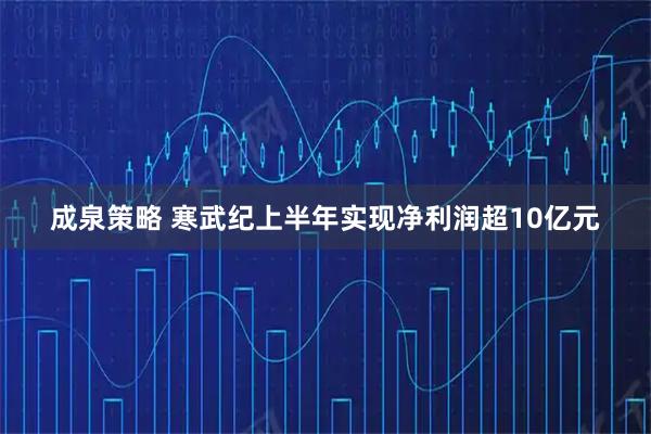 成泉策略 寒武纪上半年实现净利润超10亿元